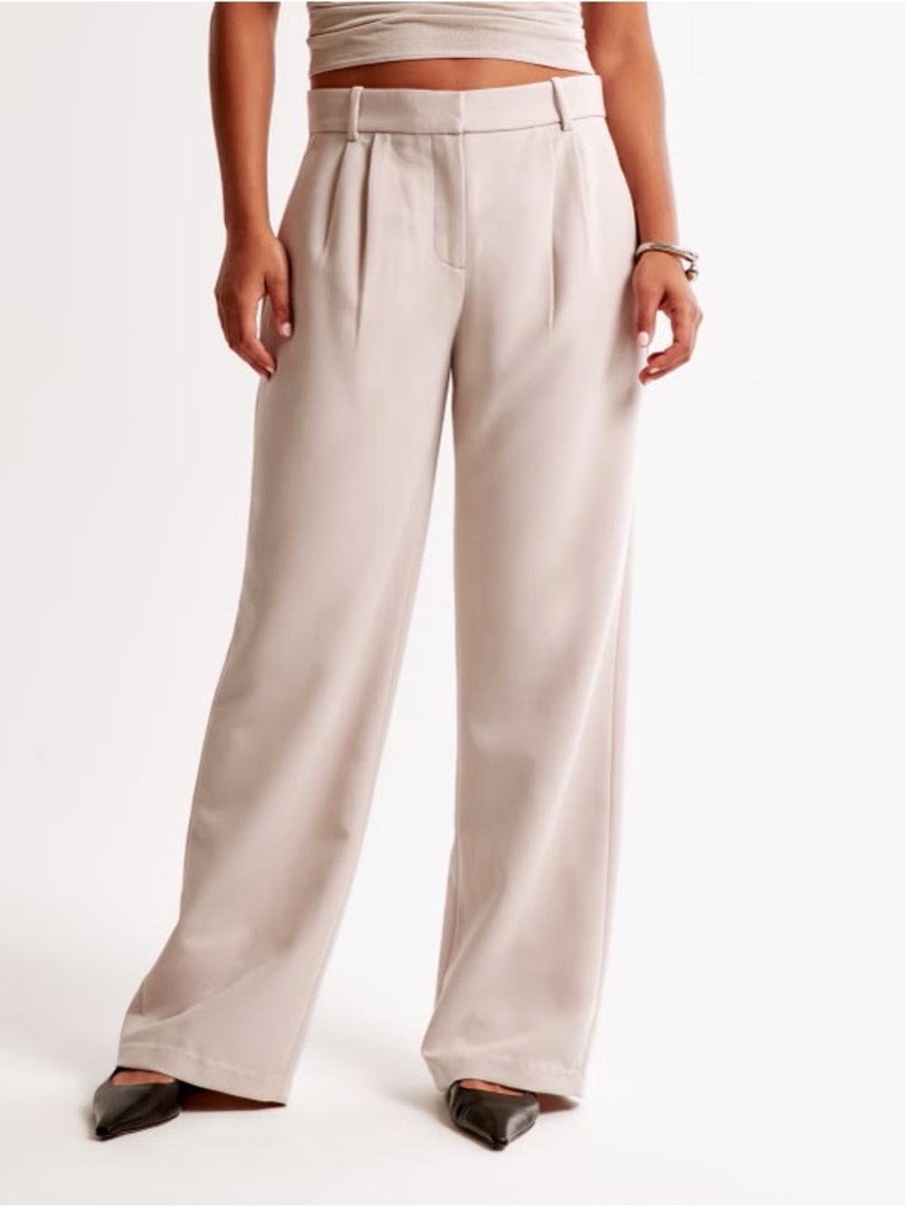 Abercrombie & Fitch Curve Love Sloane Wide Leg Pants